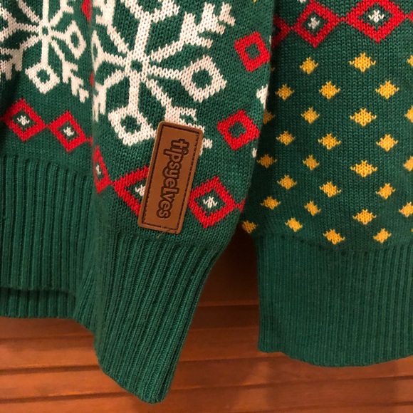 Tipsy Elves Beer Bong Ugly Christmas Sweater XXL - Picture 7 of 9